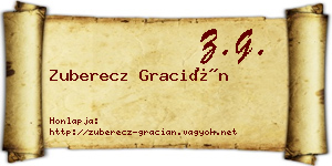 Zuberecz Gracián névjegykártya